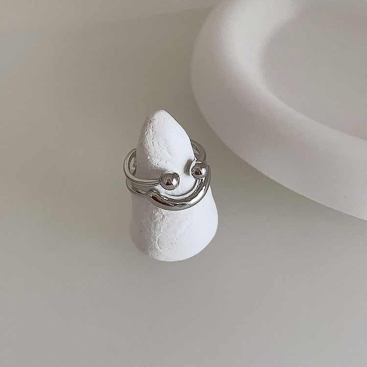 Silver Smiley Ring-Nahzshop