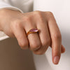 Gold Pink Stone Ring - Nahzshop