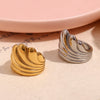 18K Gold Plated Wave Ring - nahzshop