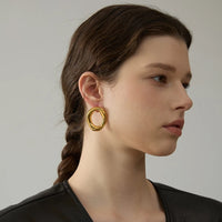 Oval Hollow Earrings - nahzshop