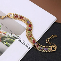 Colored Zirconia Multilayer Bracelet- Nahzshop