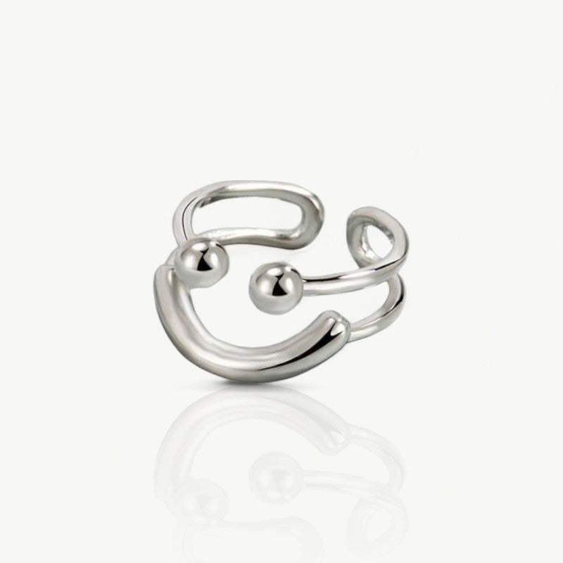 Silver Smiley Ring - Nahzshop