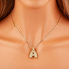 Elegant Crystal Gold Letter Necklace