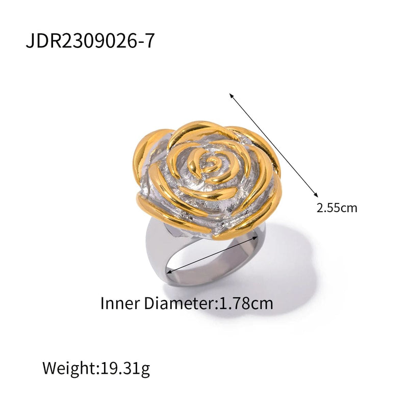 Two-Tone Flower Ring