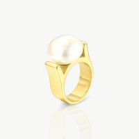 Big Pearl Gold Ring - Nahzshop