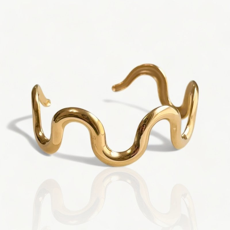 Gold Wave Bracelet- Nahzshop