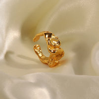 Gold Crumpled Ring - nahzshop