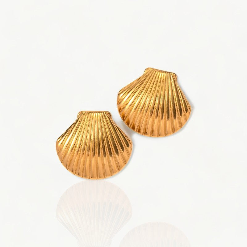 Big Shell Stud Earrings - Nahzshop