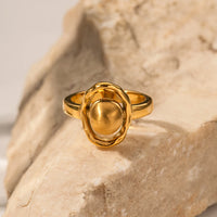 Gold Oval Ring - Nahzshop