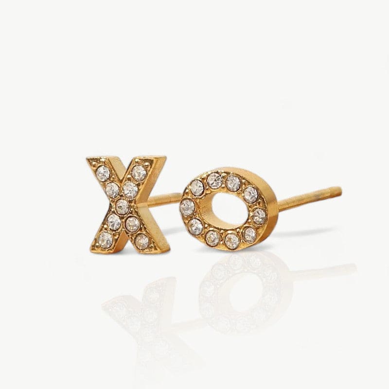 Zirconia Letter Earrings - Nahzshop