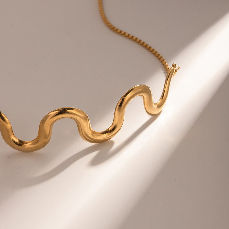 Wave Choker Necklace - Nahzshop