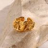 Gold Crumpled Ring - nahzshop