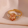 Oval Shaped Zirconia Ring - Nahzshop