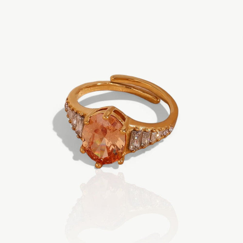 Oval Shaped Zirconia Ring - Nahzshop