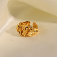 Gold Crumpled Ring - nahzshop