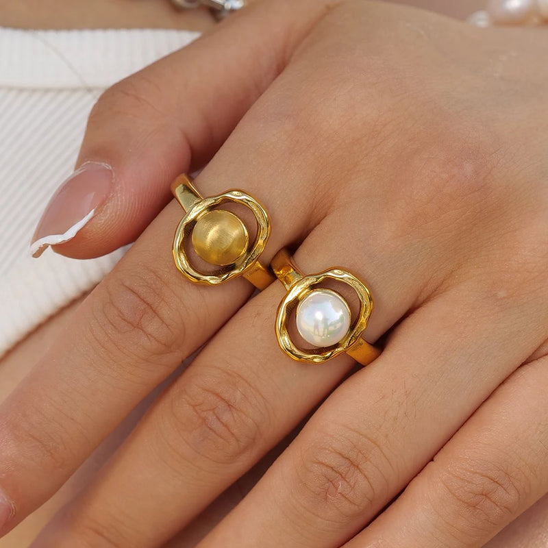 Oval Pearl Ring - Nahzshop