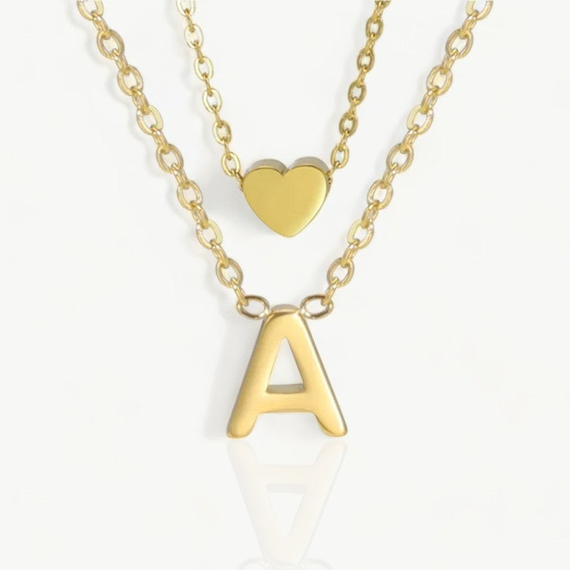 Heart Charm Name Necklace - nahzshop