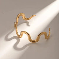 Gold Wave Bracelet- Nahzshop