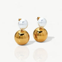 Pearl Ball Earrings - nahzshop