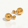 Gold Front Back Orb Earrings - Nahzshop