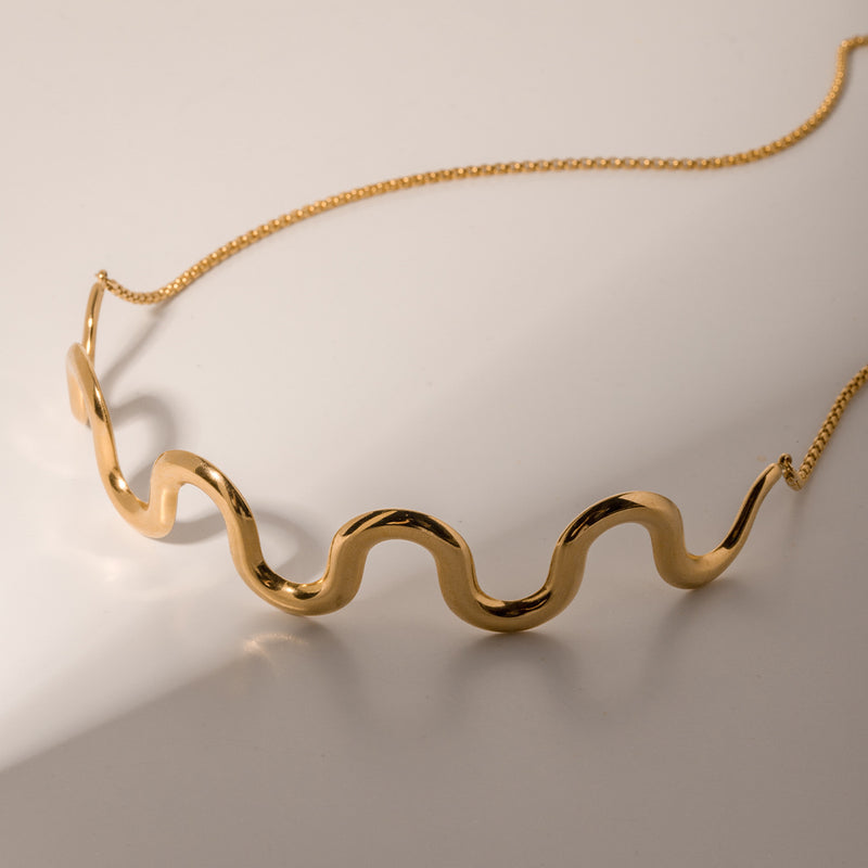 Wave Choker Necklace - Nahzshop