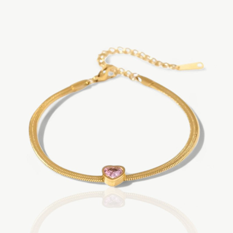 Heart Zirconia Bracelet - Nahzshop