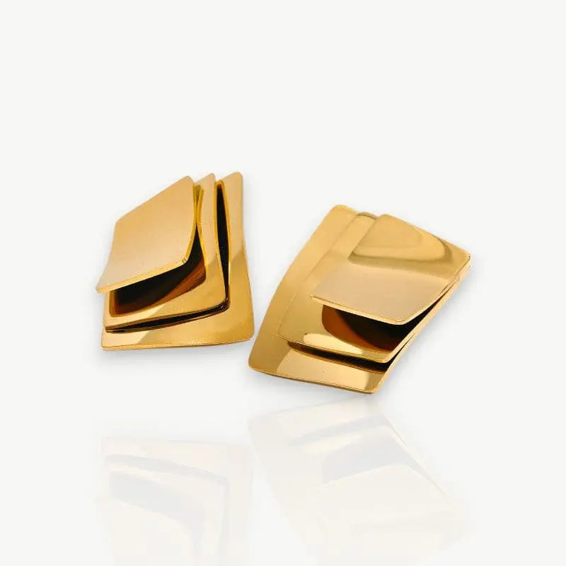 Glamorous Layered Square Earrings nahzshop