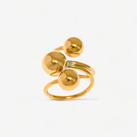 Golden 3 Balls Ring - nahzshop