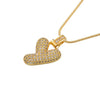 ZHUKOU high quality crystal brass gold color letter necklace for ladies good friends couple birthday gift model: VL34