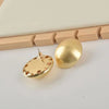 Elegant Brushed Metal Hemispheric Earrings - nazhshop