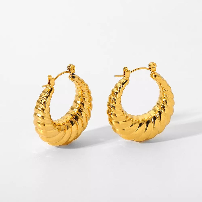 Croissant Hoop Earrings - Nahzshop