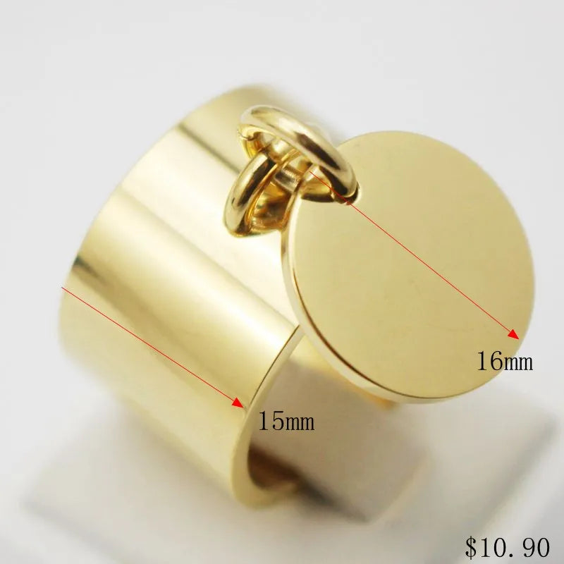 Oval Button Statement Ring