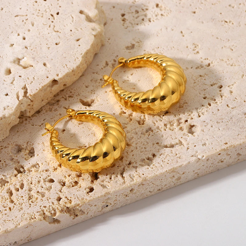 Croissant Hoop Earrings - Nahzshop