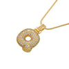 ZHUKOU high quality crystal brass gold color letter necklace for ladies good friends couple birthday gift model: VL34