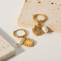 Shell Pearl Earring - Nahzshop