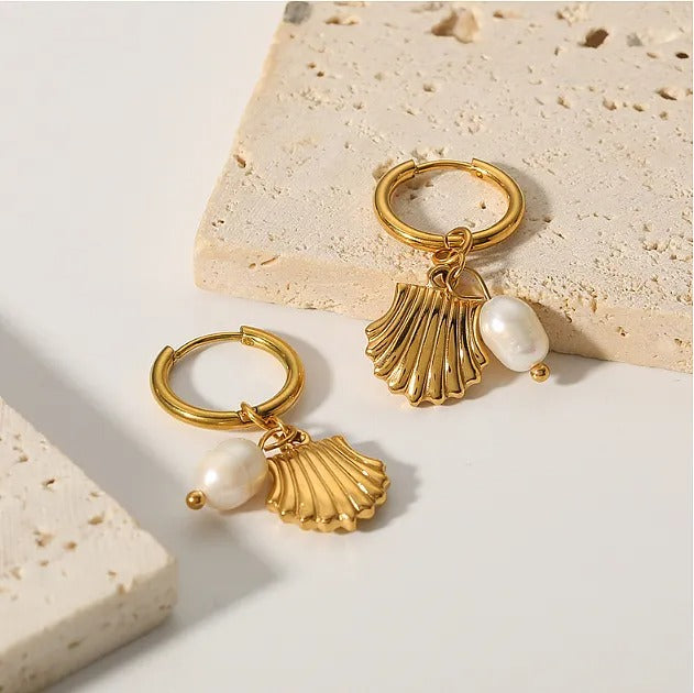 Shell Pearl Earring - Nahzshop