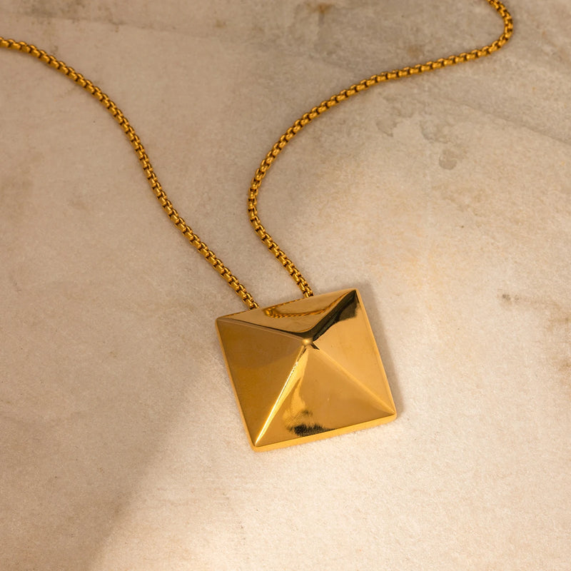 Square Pendant Necklace - Nahzshop- Nahzshop