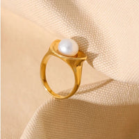 Circle Pearl Ring - Nahzshop