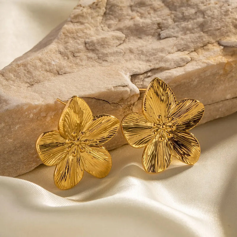 Big Flower Earrings - Nahzshop