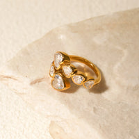 Crystal Hearts Ring - Nahzshop