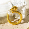 Pearl Twisted Open Ring- Nahzshop