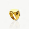 Gold Round Signet Ring - Nahzshop