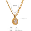 Elegant Cubic Zirconia Geometric Pendant Necklace-nahzshop