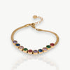 Colorful Zirconia Interlock Hoops Bracelets