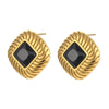 Luxury Zirconia Square Stud Earrings -nahzshop