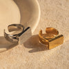 Gold Square Shape Ring - Nahzshop