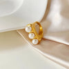 Pearls Gold Ring - nahzshop