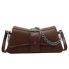 Chain Brown Leather Bag- Nahzshop