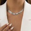 Silver Braided Necklace - Nahzshop