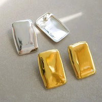 Gold Rectangle Earrings- Nahzshop